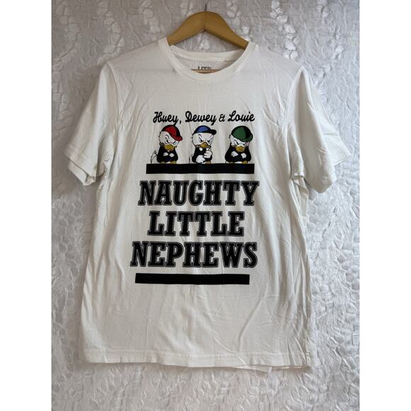 Disney Collab Huey Dewey Louie Scrooge Graphic White Unisex Men’s Tshirt Medium - Picture 1 of 8